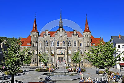 Poland â€“ Lower Silesia â€“ Walbrzych â€“ Historical City Hall building Editorial Stock Photo